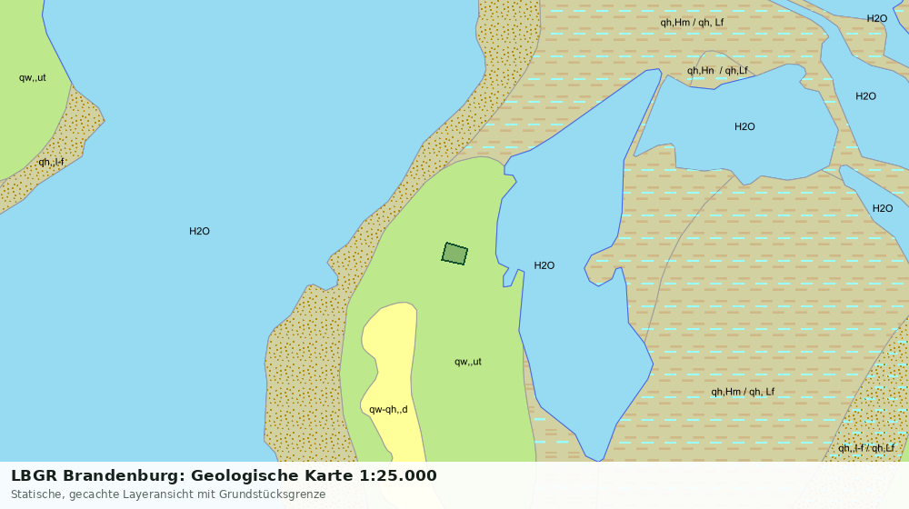 Statische Kartenansicht: LBGR Brandenburg: Geologische Karte 1:25.000