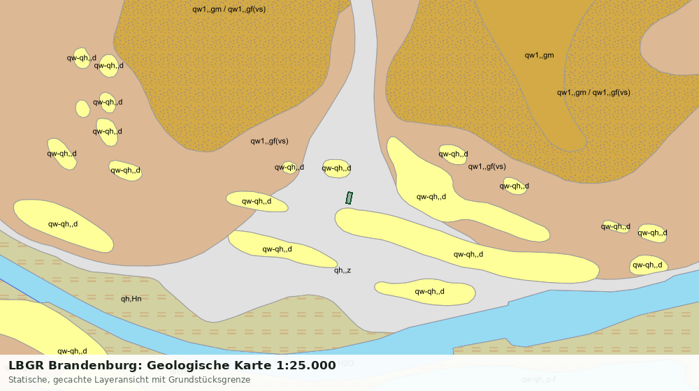 Statische Kartenansicht: LBGR Brandenburg: Geologische Karte 1:25.000