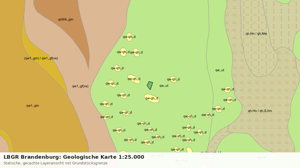 Statische Kartenansicht: LBGR Brandenburg: Geologische Karte 1:25.000