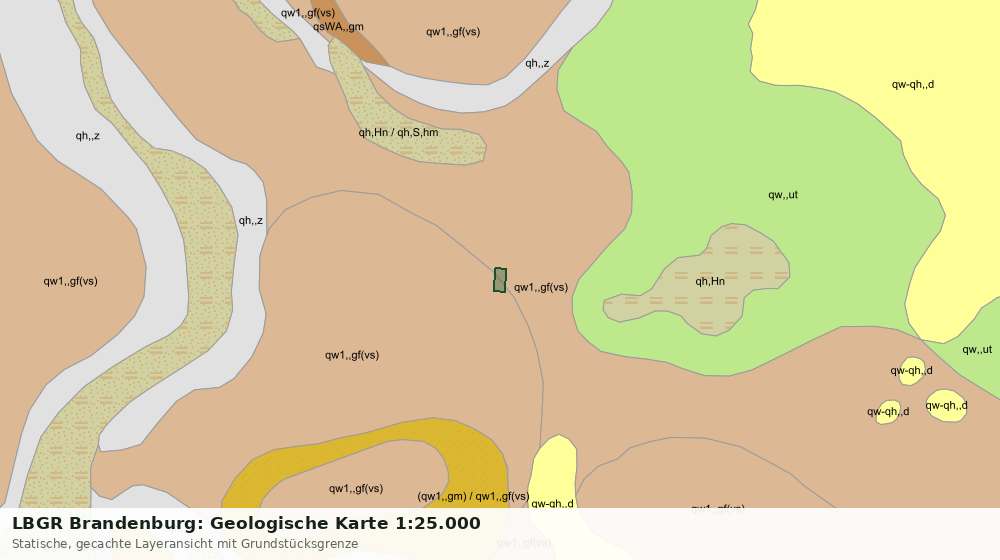 Statische Kartenansicht: LBGR Brandenburg: Geologische Karte 1:25.000