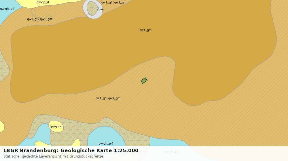 Statische Kartenansicht: LBGR Brandenburg: Geologische Karte 1:25.000
