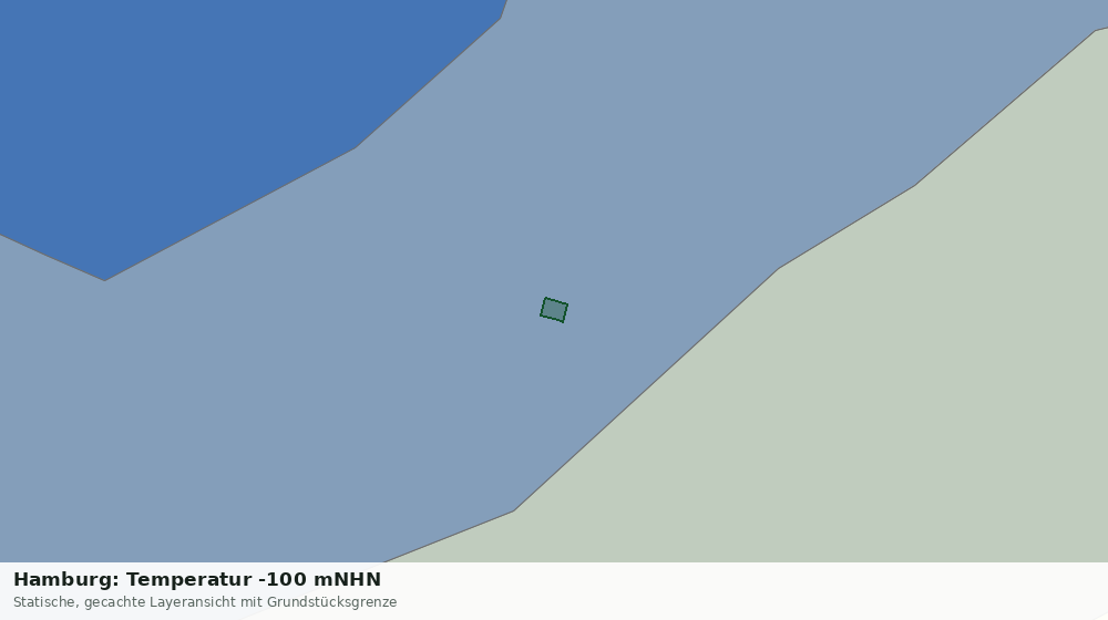 Statische Kartenansicht: Hamburg: Temperatur -100 mNHN