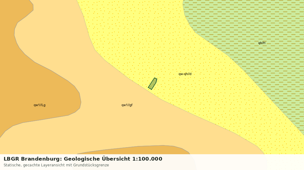 Statische Kartenansicht: LBGR Brandenburg: Geologische Übersicht 1:100.000