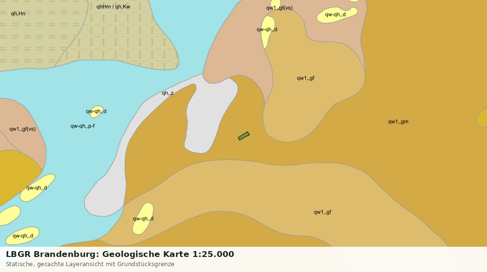 Statische Kartenansicht: LBGR Brandenburg: Geologische Karte 1:25.000