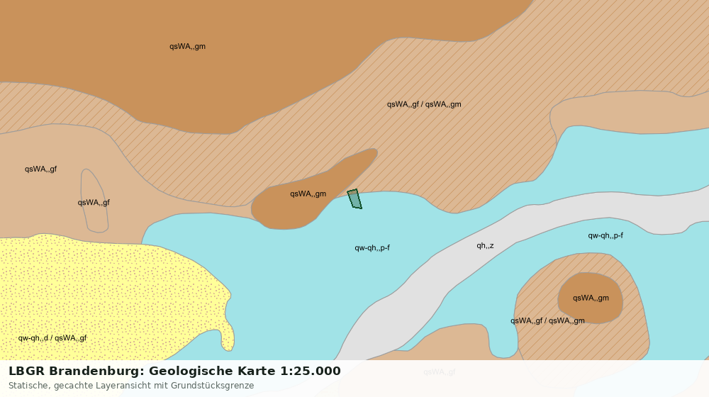 Statische Kartenansicht: LBGR Brandenburg: Geologische Karte 1:25.000
