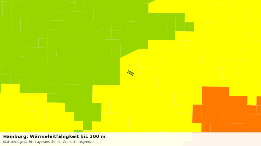 Statische Kartenansicht: Hamburg: Wärmeleitfähigkeit bis 100 m