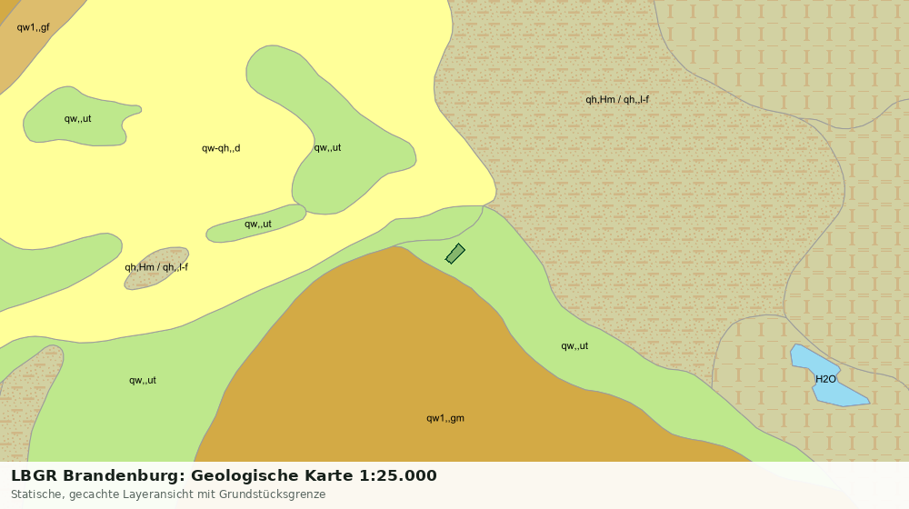 Statische Kartenansicht: LBGR Brandenburg: Geologische Karte 1:25.000