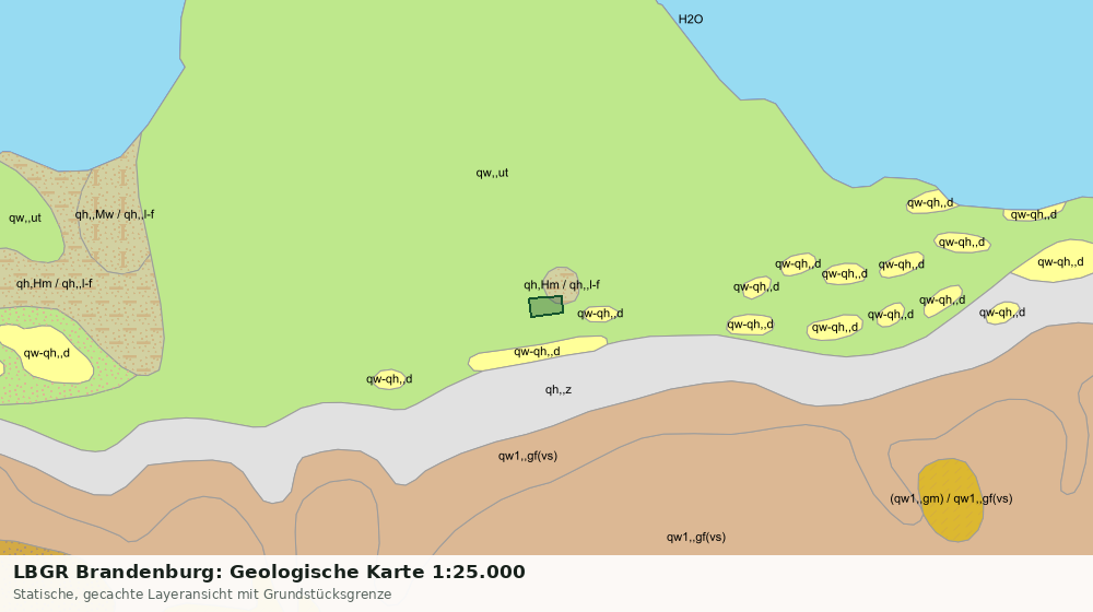 Statische Kartenansicht: LBGR Brandenburg: Geologische Karte 1:25.000