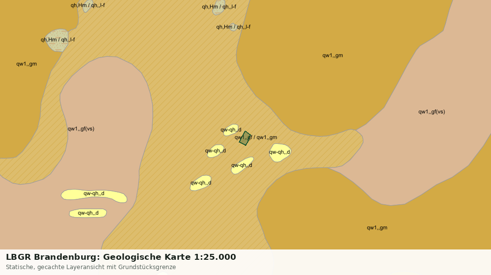 Statische Kartenansicht: LBGR Brandenburg: Geologische Karte 1:25.000