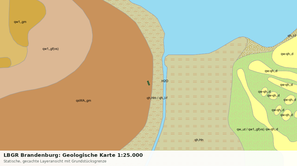 Statische Kartenansicht: LBGR Brandenburg: Geologische Karte 1:25.000