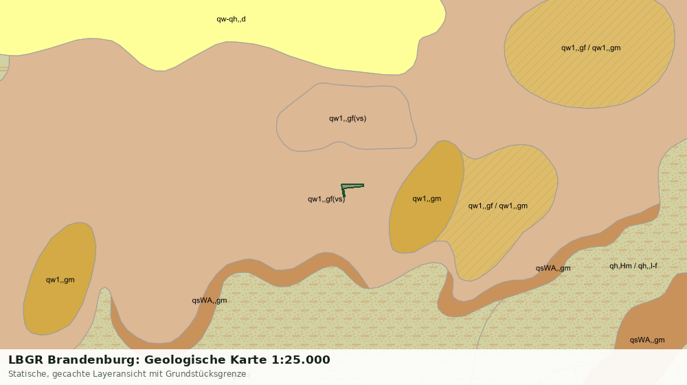 Statische Kartenansicht: LBGR Brandenburg: Geologische Karte 1:25.000