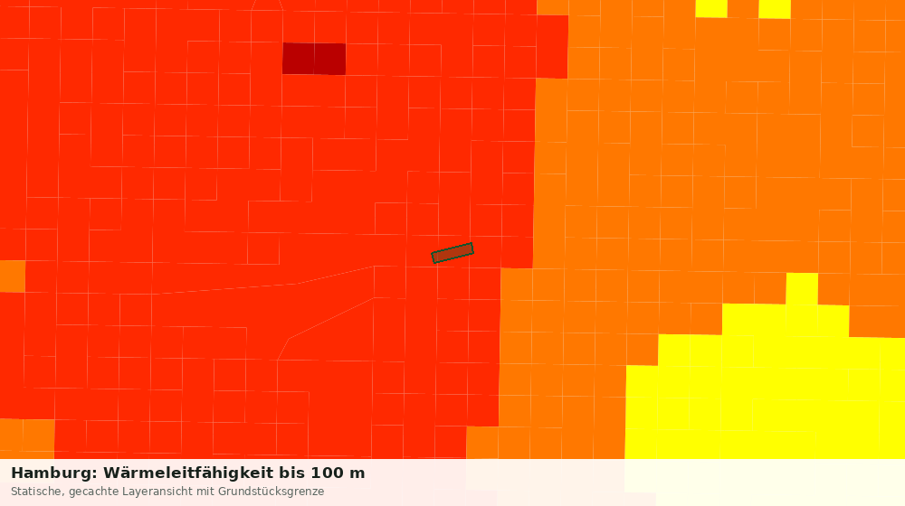 Statische Kartenansicht: Hamburg: Wärmeleitfähigkeit bis 100 m