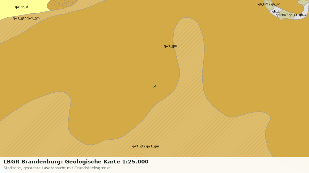 Statische Kartenansicht: LBGR Brandenburg: Geologische Karte 1:25.000