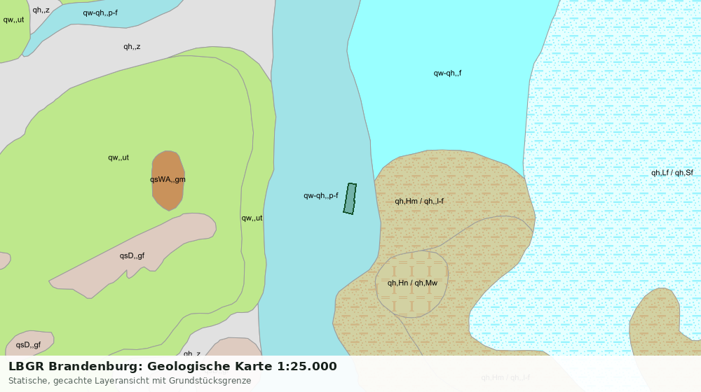 Statische Kartenansicht: LBGR Brandenburg: Geologische Karte 1:25.000