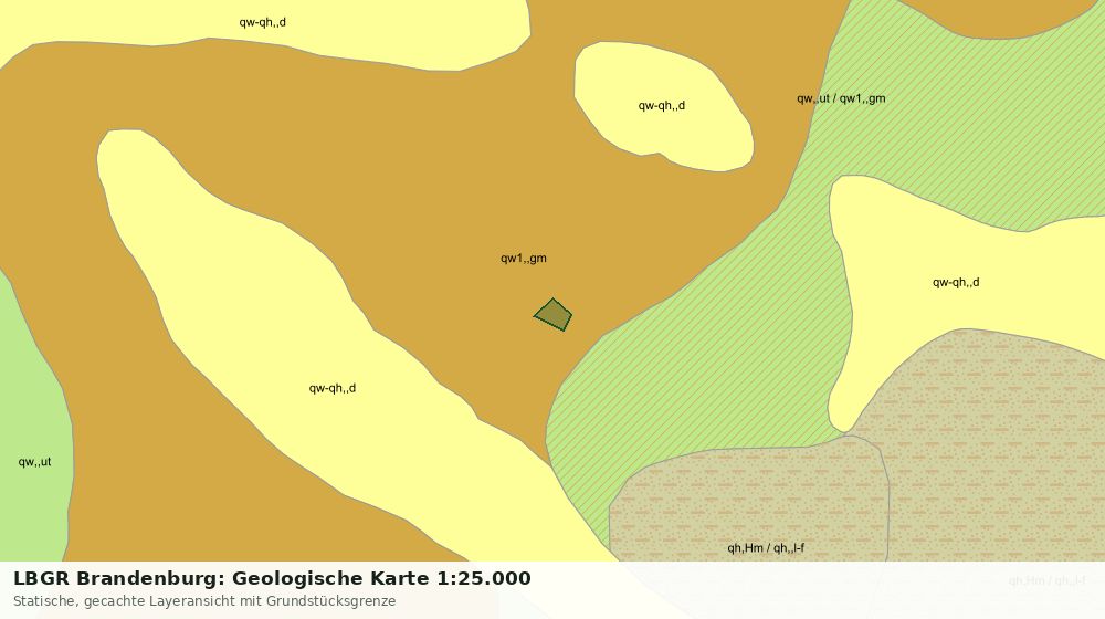 Statische Kartenansicht: LBGR Brandenburg: Geologische Karte 1:25.000
