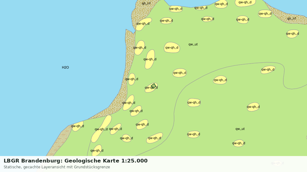 Statische Kartenansicht: LBGR Brandenburg: Geologische Karte 1:25.000