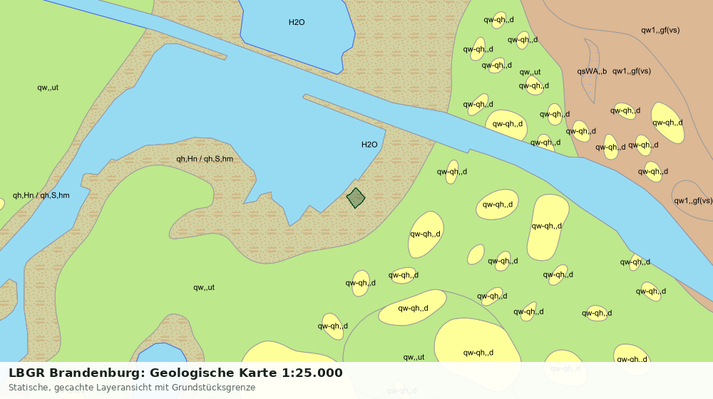 Statische Kartenansicht: LBGR Brandenburg: Geologische Karte 1:25.000
