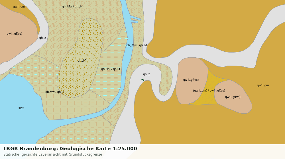 Statische Kartenansicht: LBGR Brandenburg: Geologische Karte 1:25.000