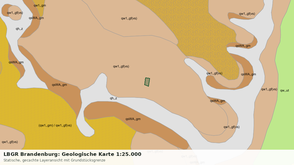 Statische Kartenansicht: LBGR Brandenburg: Geologische Karte 1:25.000