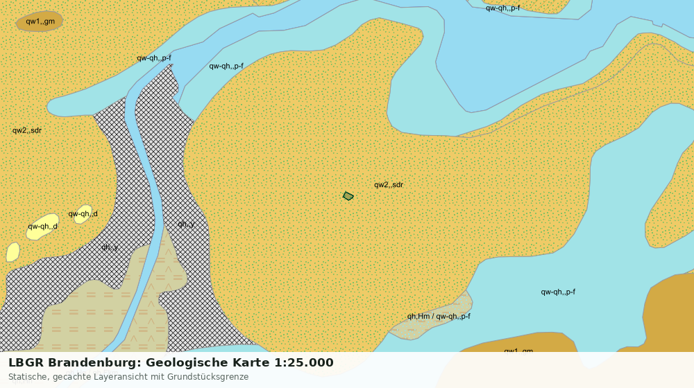 Statische Kartenansicht: LBGR Brandenburg: Geologische Karte 1:25.000