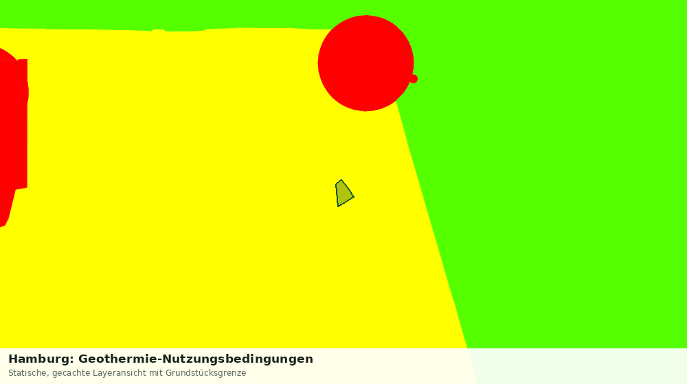 Statische Kartenansicht: Hamburg: Geothermie-Nutzungsbedingungen