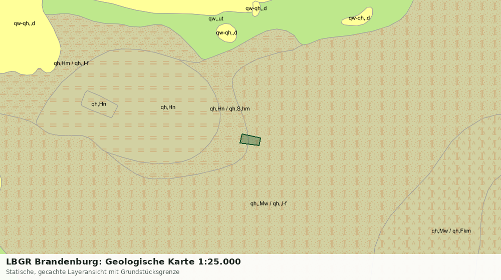 Statische Kartenansicht: LBGR Brandenburg: Geologische Karte 1:25.000
