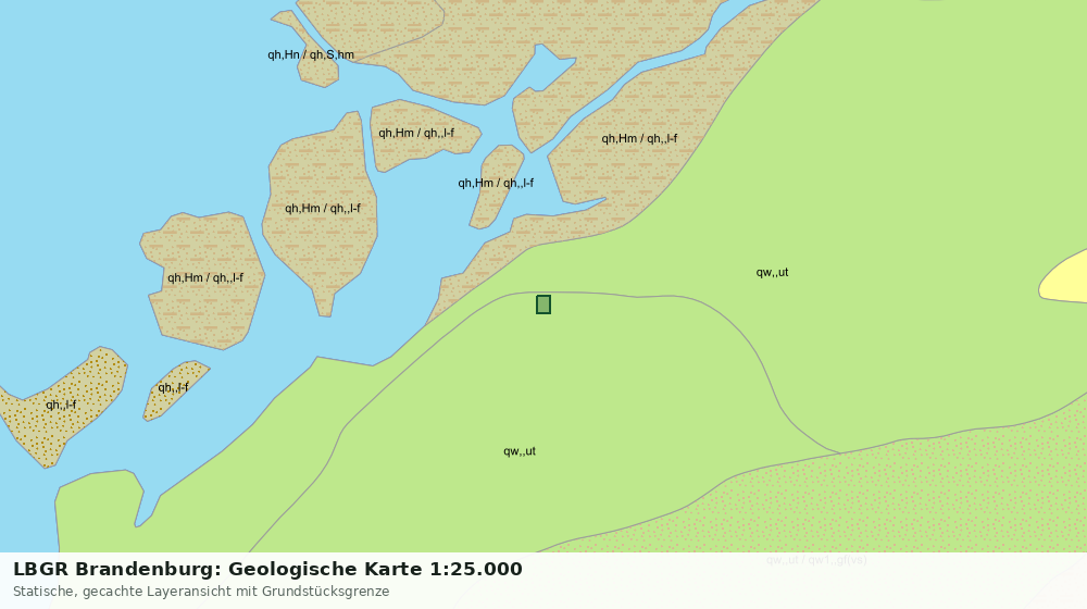 Statische Kartenansicht: LBGR Brandenburg: Geologische Karte 1:25.000