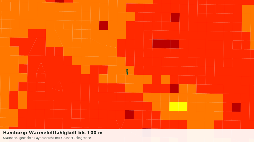 Statische Kartenansicht: Hamburg: Wärmeleitfähigkeit bis 100 m