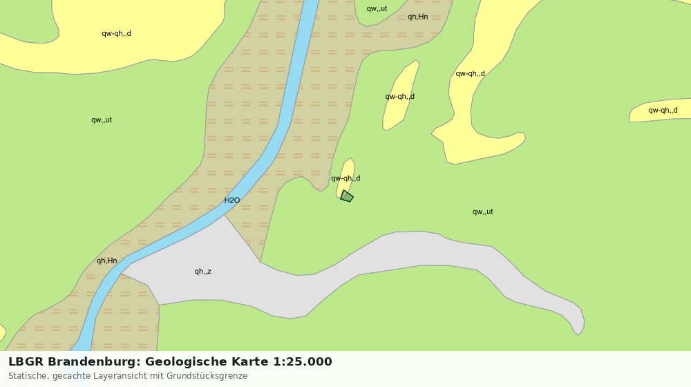 Statische Kartenansicht: LBGR Brandenburg: Geologische Karte 1:25.000