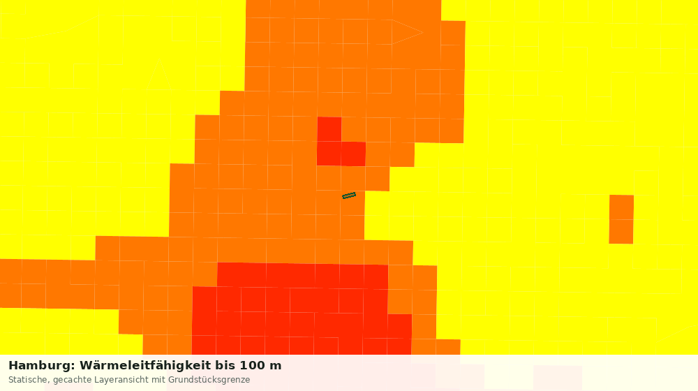 Statische Kartenansicht: Hamburg: Wärmeleitfähigkeit bis 100 m