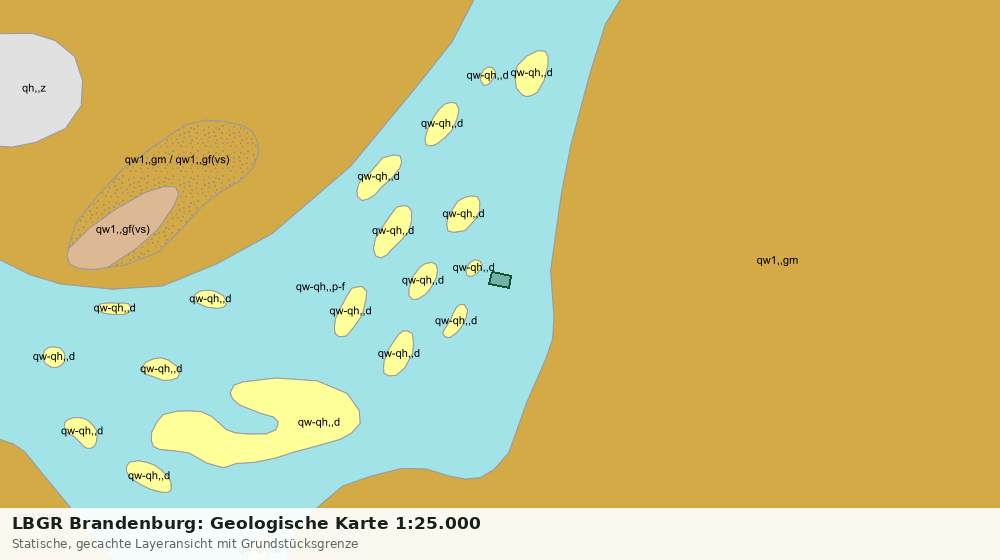Statische Kartenansicht: LBGR Brandenburg: Geologische Karte 1:25.000