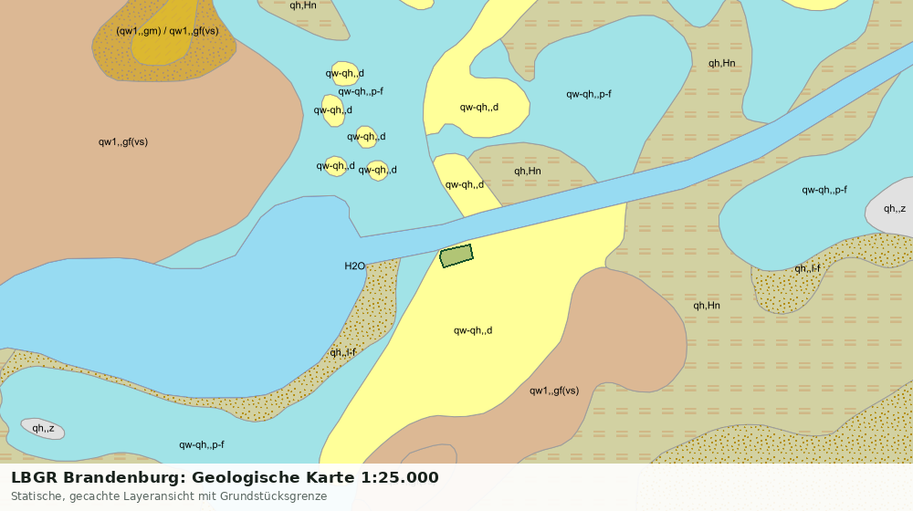 Statische Kartenansicht: LBGR Brandenburg: Geologische Karte 1:25.000