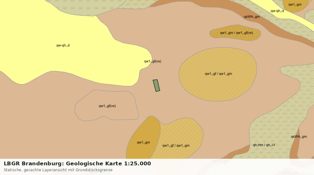 Statische Kartenansicht: LBGR Brandenburg: Geologische Karte 1:25.000