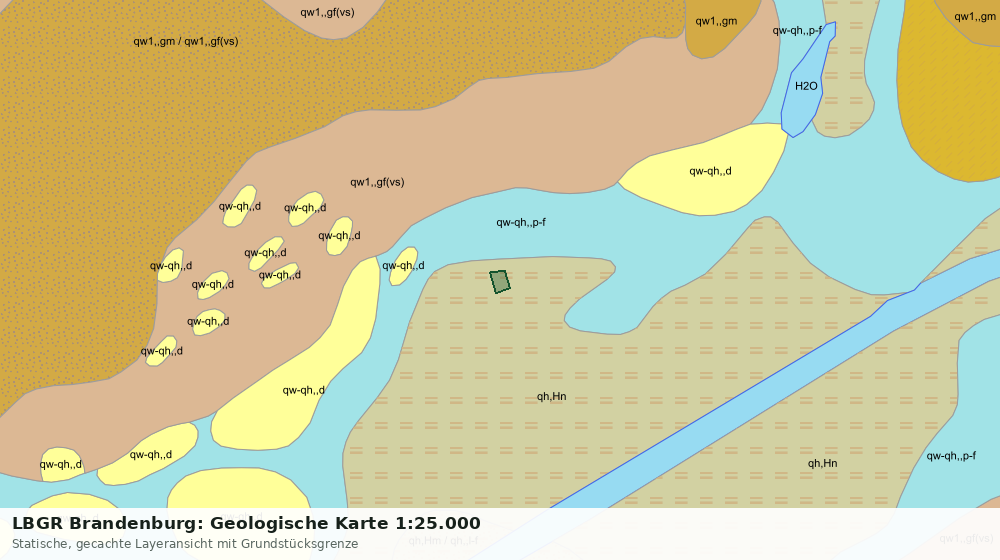 Statische Kartenansicht: LBGR Brandenburg: Geologische Karte 1:25.000