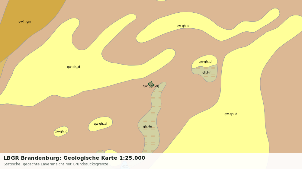 Statische Kartenansicht: LBGR Brandenburg: Geologische Karte 1:25.000