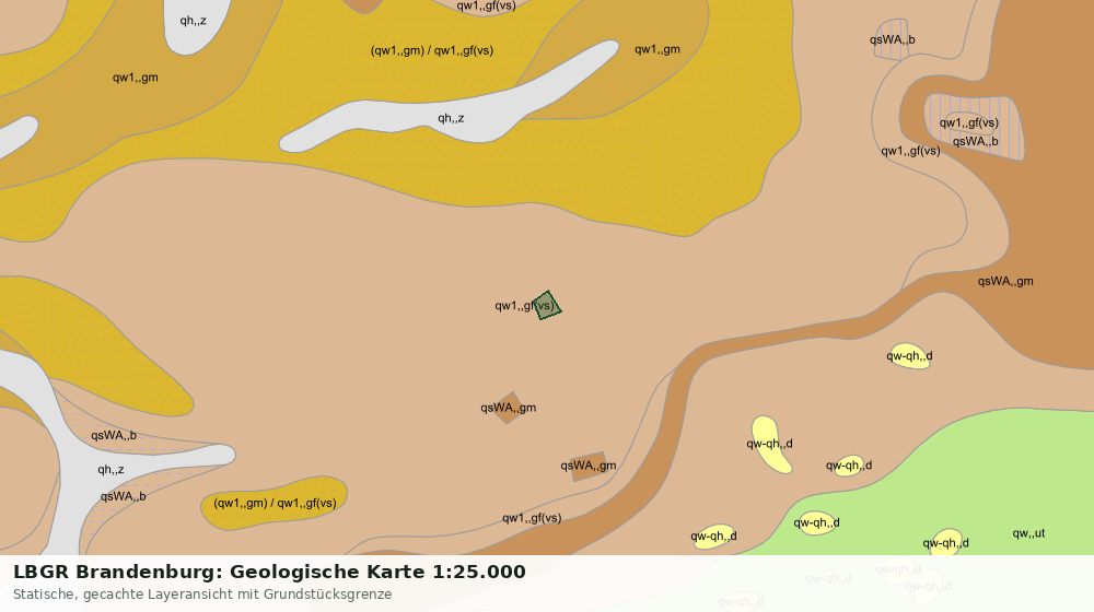 Statische Kartenansicht: LBGR Brandenburg: Geologische Karte 1:25.000