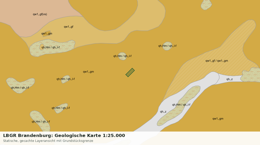 Statische Kartenansicht: LBGR Brandenburg: Geologische Karte 1:25.000
