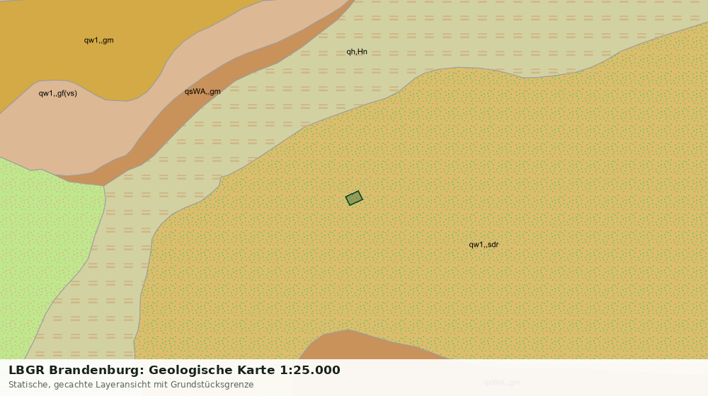 Statische Kartenansicht: LBGR Brandenburg: Geologische Karte 1:25.000