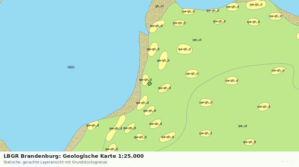 Statische Kartenansicht: LBGR Brandenburg: Geologische Karte 1:25.000