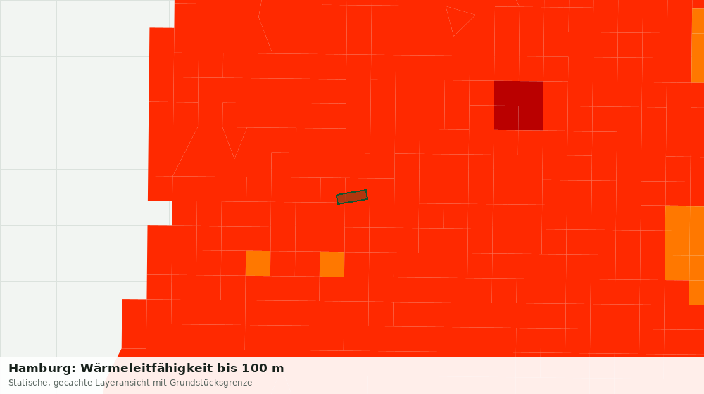 Statische Kartenansicht: Hamburg: Wärmeleitfähigkeit bis 100 m