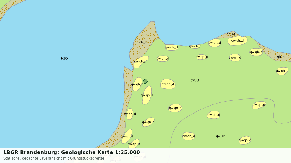 Statische Kartenansicht: LBGR Brandenburg: Geologische Karte 1:25.000