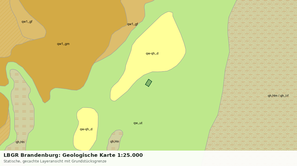 Statische Kartenansicht: LBGR Brandenburg: Geologische Karte 1:25.000