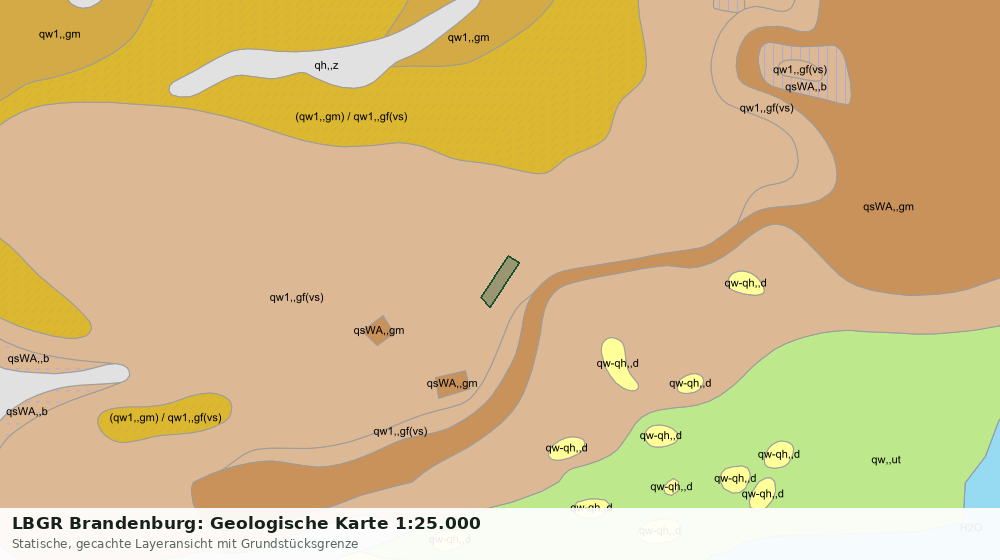 Statische Kartenansicht: LBGR Brandenburg: Geologische Karte 1:25.000