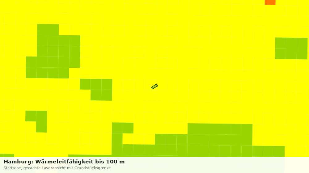 Statische Kartenansicht: Hamburg: Wärmeleitfähigkeit bis 100 m