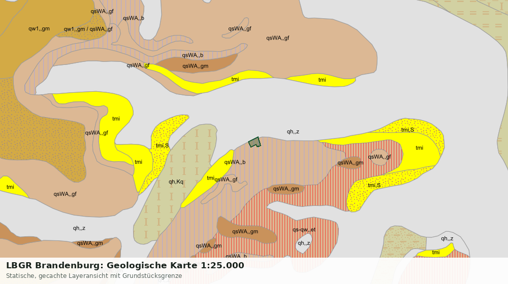 Statische Kartenansicht: LBGR Brandenburg: Geologische Karte 1:25.000