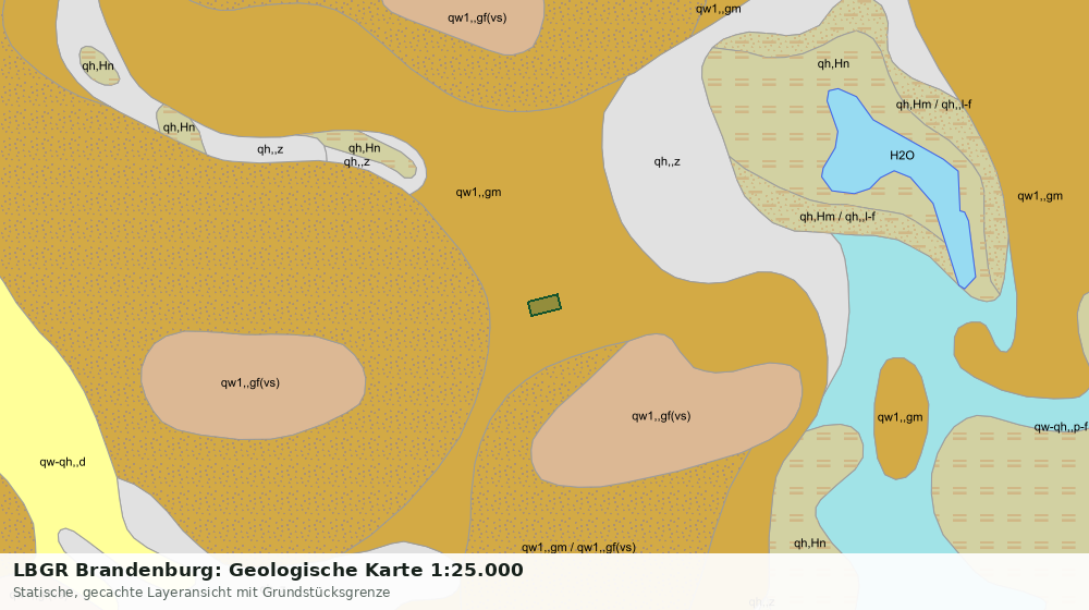 Statische Kartenansicht: LBGR Brandenburg: Geologische Karte 1:25.000