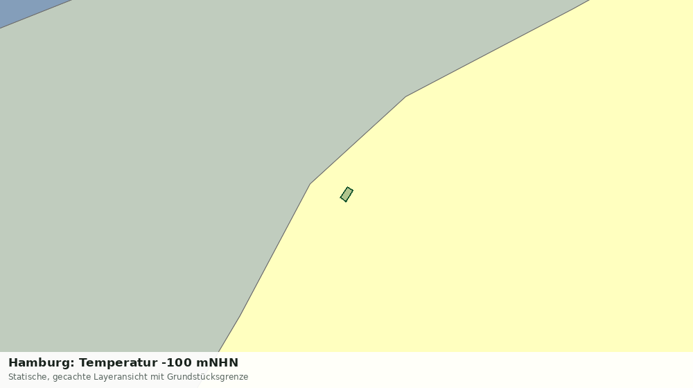 Statische Kartenansicht: Hamburg: Temperatur -100 mNHN