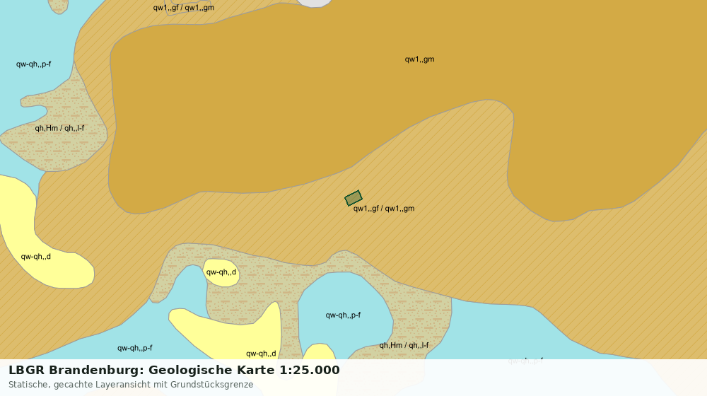 Statische Kartenansicht: LBGR Brandenburg: Geologische Karte 1:25.000