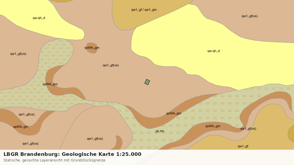 Statische Kartenansicht: LBGR Brandenburg: Geologische Karte 1:25.000