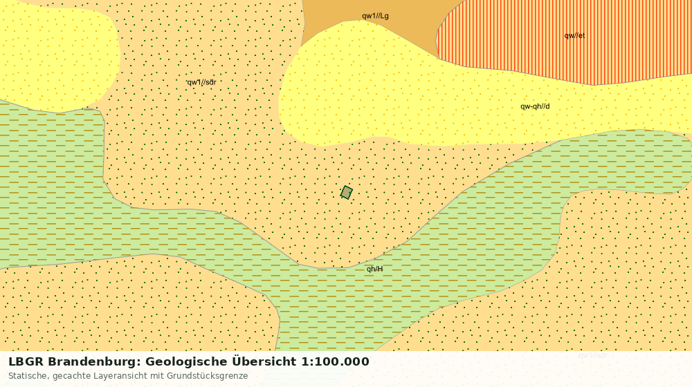 Statische Kartenansicht: LBGR Brandenburg: Geologische Übersicht 1:100.000